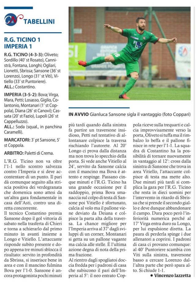 Corriere di Novara del 31/03/22